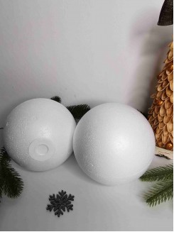 Пенопластовый ШАР гладкий 10см (белый), ОСТАТОК 1 ШТУКА